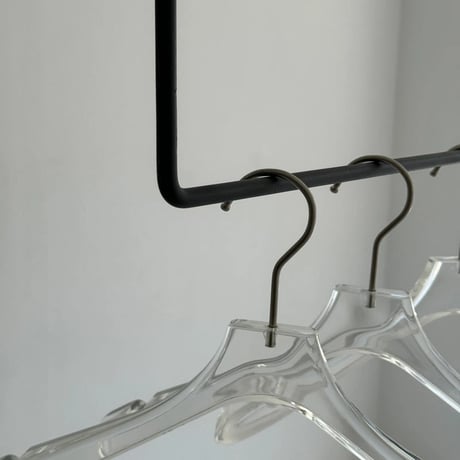 rack-03034　Black Iron Square W100 Hanging Hanger Rack