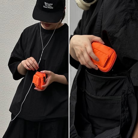 wallet-03002　Nylon ZIP Square Wallet