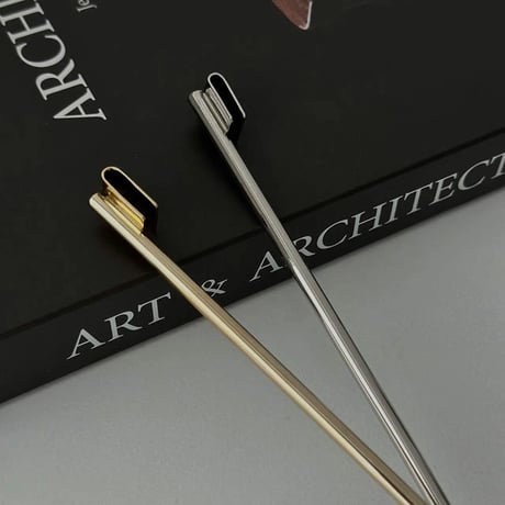 incenseholder-03061　J Shaped Pipe Holder Brass Glass Incense Holder