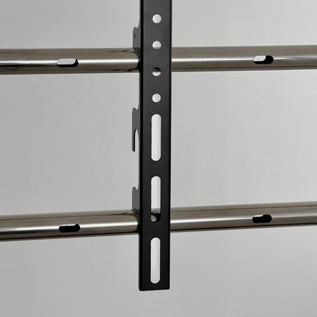 stand-03002　Stainless Steel Floor TV Mount with Shelf