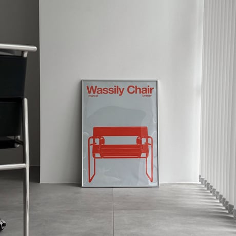 poster-03164　Wassily Chair Art Poster Red 70×50cm