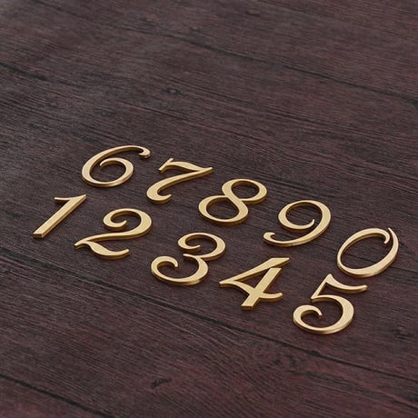 sign-03003　50mm Brass House Numbers