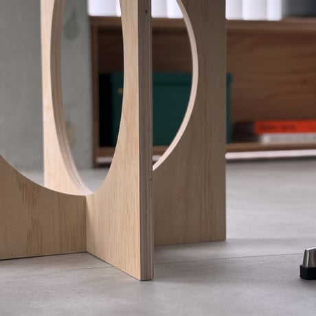 stool-03059　Natural Wood Outcut Stool