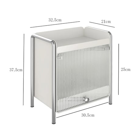 kitchen-03044　Steel Organizer Storage Case White