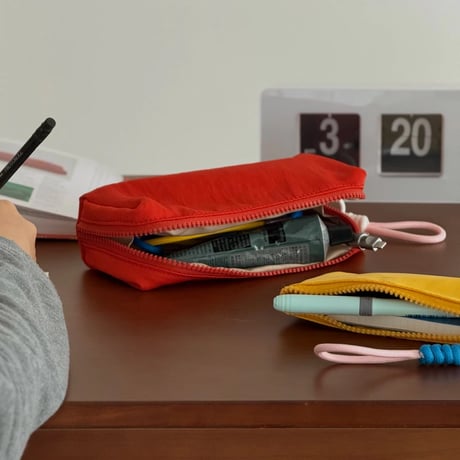 stationery-03035　L size Water Repellent OXFORD Fabric Colored Pencil Case Pouch with Strap