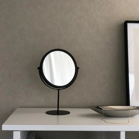 mirror-03074　Black Round Table Mirror