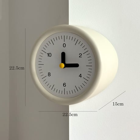 clock-03112　Cream Wall Clock For Corners only Silent