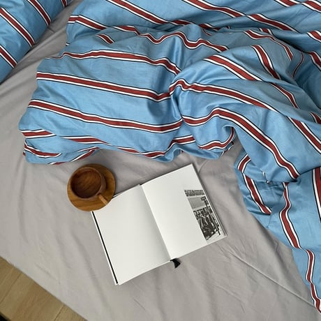 sheet-03001　Blue Chic Thin Stripe Duvet Cover