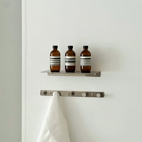 shelf-03032　Stainless Steel Wall Shelf 30cm/Wall Hook 37cm