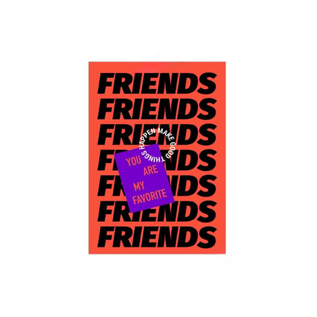 poster-03141　FRIENDS graphic Silver Frame 70×50