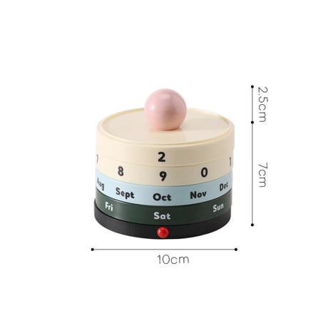 calendar-03034　Color Ball Rotating Tabletop Perpetual Calendar