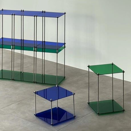 rack-03092　Color Acrylic Square Type Module Shelf