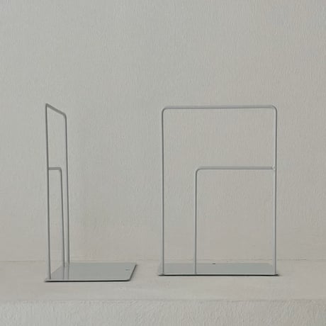 bookend-03019　Square Line Iron Book Stand Two Pieces
