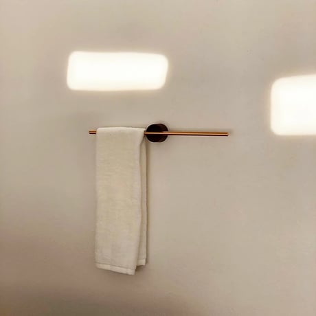 wall-03064　Gold x Wood Pattern Towel Hanger Wall Hanger Bar