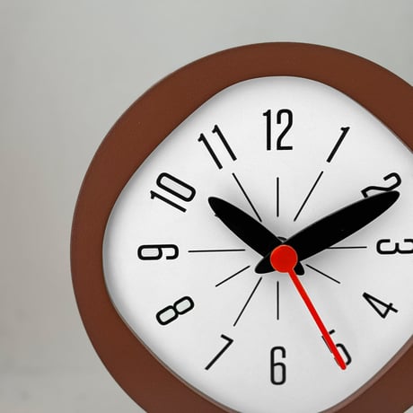 clock-03114　Brown / Blue Nuance Design Table Clock Silent