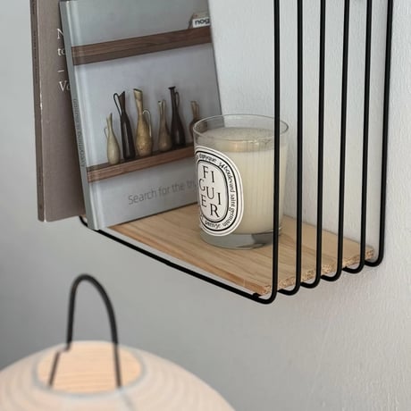 shelf-03046　Square Wire Shelf Black