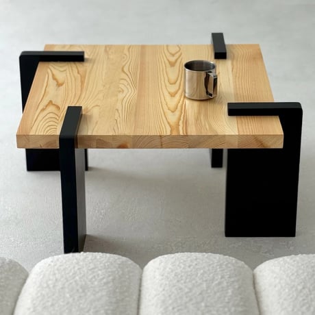 table-03201　Natural Wood Square Coffee Table 66×66