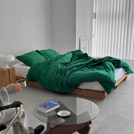 beddingsets-03025　Green Double Stripe Bedding Sets