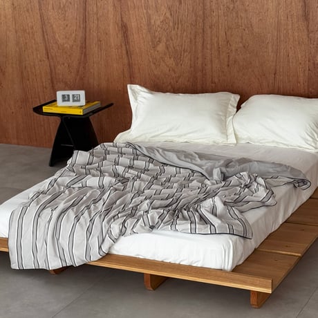 blanket-03045　Thick and Thin Stripe Cool Touch Fabric Blanket