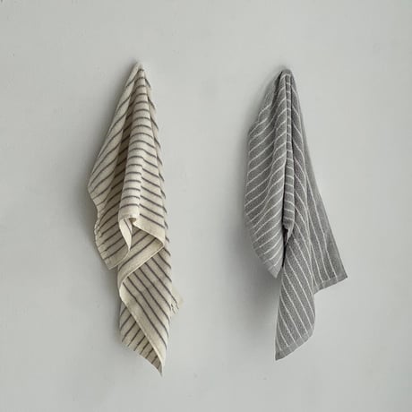 towel-03027　Pencil Stripe Pile Woven Face Towel