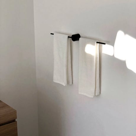 wall-03060　BLACK Towel Hanger Wall Hanger Bar