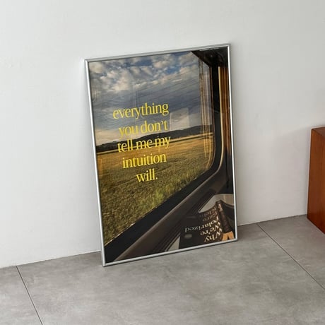 poster-03175　Nostalgic Poster Silver Frame Art Poster 70×50