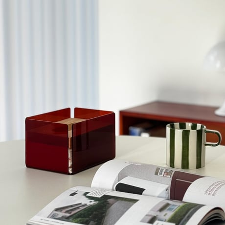 tissuebox-03051　Clear Case Wooden Tissue Case