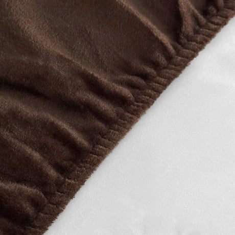 beddingsets-03132　Warm Thick Fiber Brushed Pencil Stripe Bedding Set (Light Blue/Brown)