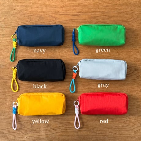 stationery-03034　M size Water Repellent OXFORD Fabric Colored Pen Case Pouch with Strap