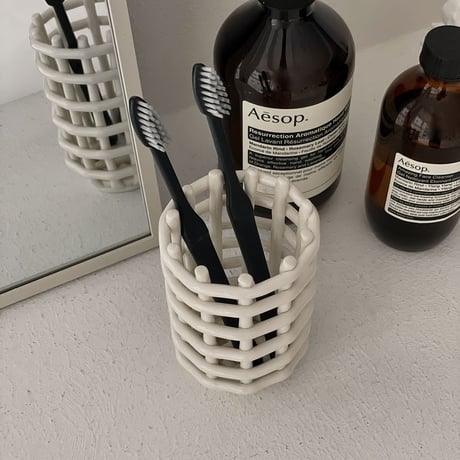 oralcare-03004　Ceramic Basket Stand