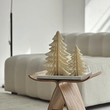 tree-03002　Craft Accordion Paper Tree Off-White 30cm 20cm