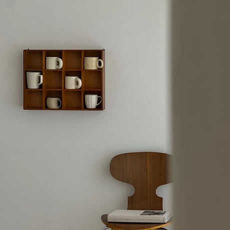 wallrack-03049　Natural Wood Cup Shelf 52×40