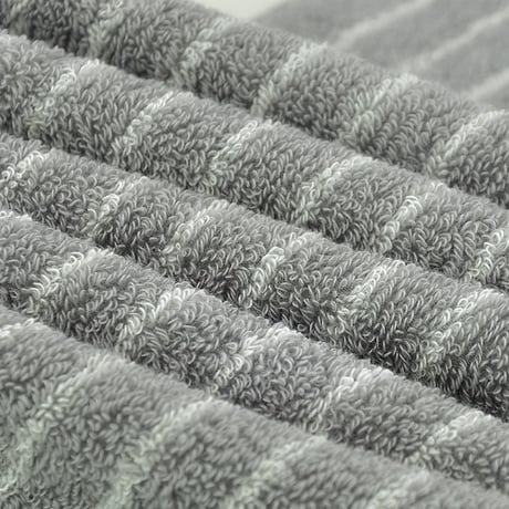towel-03027　Pencil Stripe Pile Woven Face Towel
