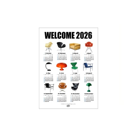 poster-03127　Mid-Century Style 2026 Calendar 70×50
