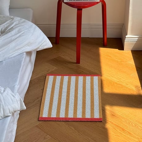 mat-03082　Multi Stripe Yellow Red Door Mat