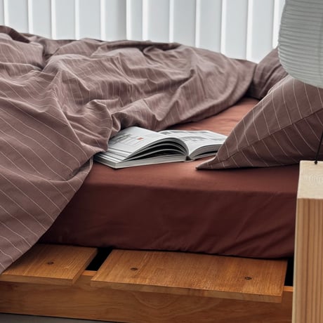 beddingsets-03096　Brown Pin Stripe Bedding Sets