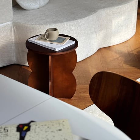 stool-03061　Natural Wood Cloud Leg Stool