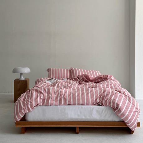 beddingsets-03059　Pink×White Stripe Bedding Sets