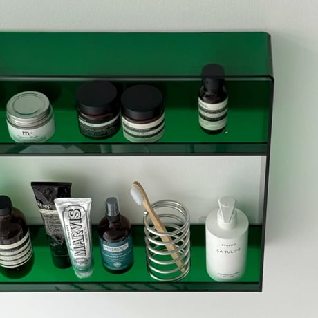 wallrack-03057　Color Acrylic Open Wall Shelf 2Tier