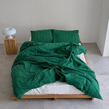 beddingsets-03025　Green Double Stripe Bedding Sets