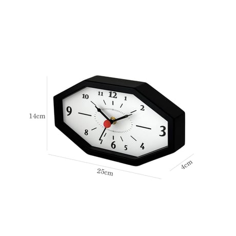 clock-03119　Black Frame Octagon Clock Silent