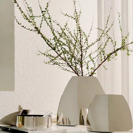 flowervase-03294　Stainless Steel Mountain Form Flower Vase