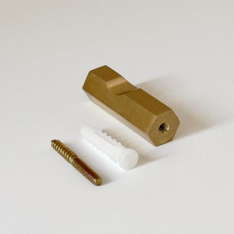 wall-03030　Brass Wall Hook Hexagon B