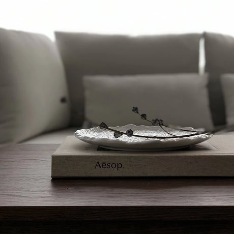 plate-03037　Ondulations White Plate
