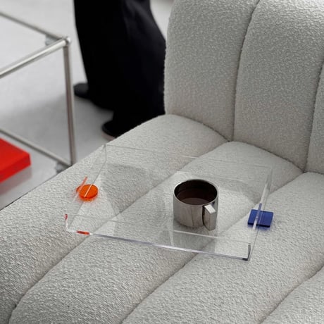 tray-03141　Color Handle Clear Tray