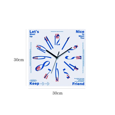 clock-03123　Meet Graphic Clock Wall Clock Silent