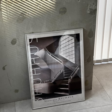 poster-03145　Staircase BAUHAUS Silver Frame 70×50