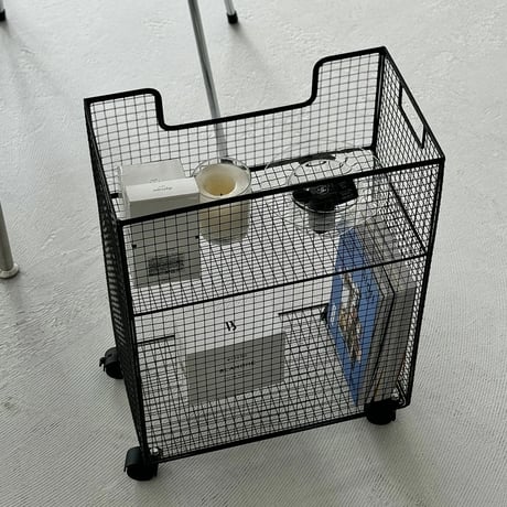 wagon-03013　Iron Mesh Wagon With Handle And Casters