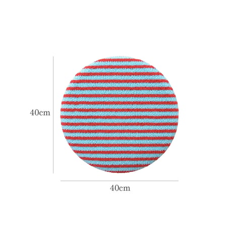 chairpad-03004　Blue × Red Striped Boa Chair Pad 40cm×40cm