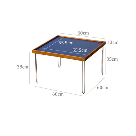 table-03219　Natural Wood Color Top Square Coffee Table 60×60cm